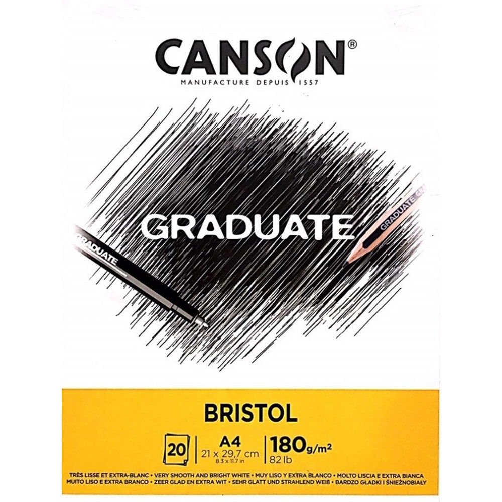 Canson Çizim Bloğu Graduate Cangrad Bristol 20 Syf A5 180 GR