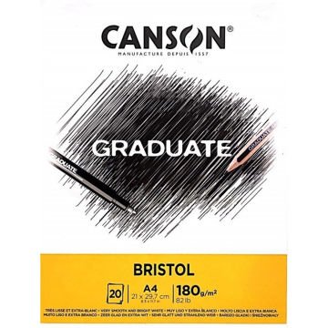 Canson Çizim Bloğu Graduate Cangrad Bristol 20 Syf A5 180 GR