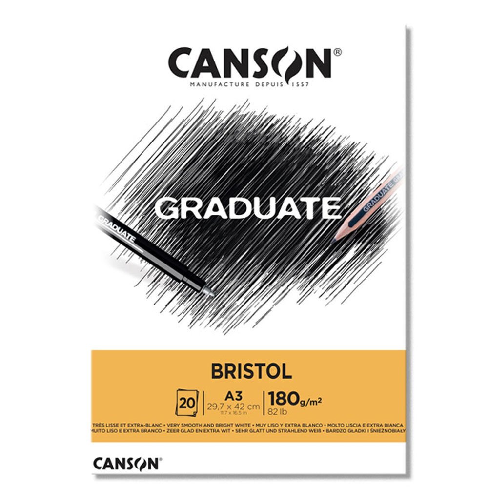 Canson Çizim Bloğu Graduate Cangrad Bristol 20 Syf A3 180 GR