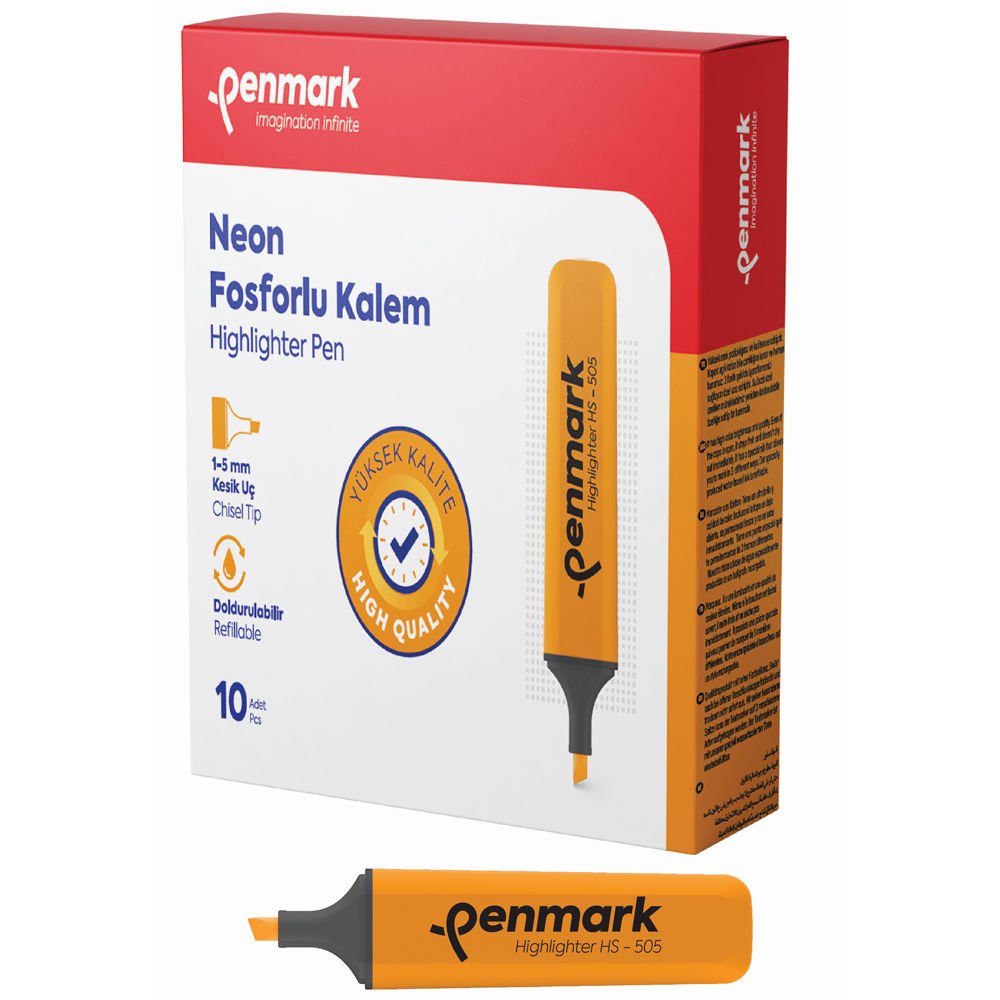 Penmark Fosforlu Kalem Neon Turuncu HS 505