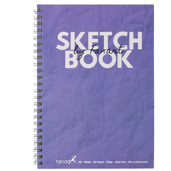 Fanart Academy Sketch Book 120 GR Spiralli 50 YP A5 Mor 8672