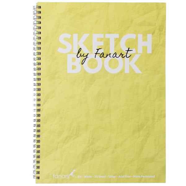 Fanart Academy Sketch Book 120 GR Spiralli 50 YP A4 Sarı 8674