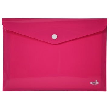 Umix Çıtçıtlı Zarf Dosya A4 Neon Pembe U1121N-PE