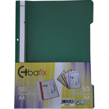 Bafix Telli Dosya Plastik XL Yeşil A4