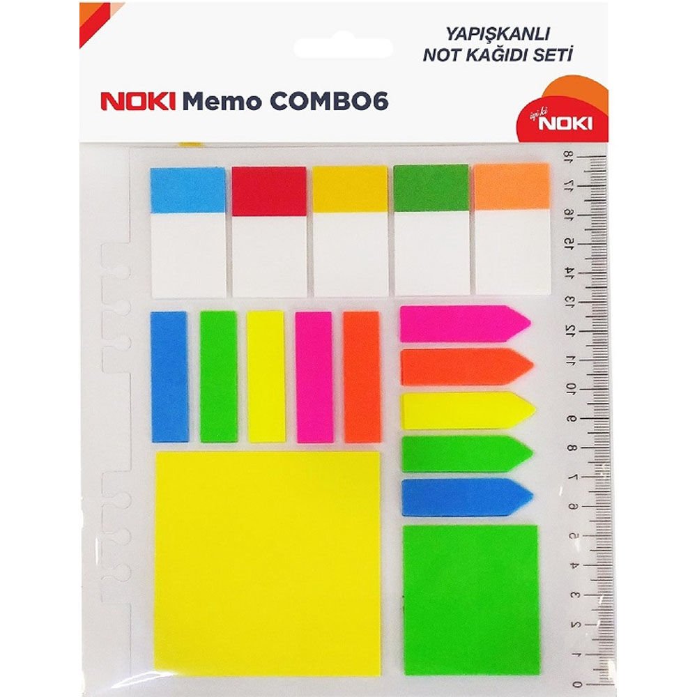 Noki Yapışkanlı Not Kağıdı Memo Combo 6 12706