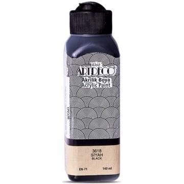 Artdeco Akrilik Boya 140 ML Siyah 070R-3618