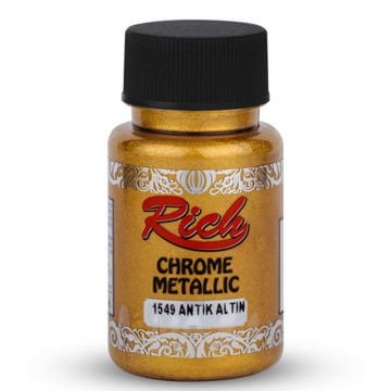 Rich Akrilik Boya Chrome Metalik 50 CC Antik Altın 1549