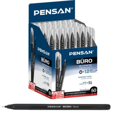 Pensan Tükenmez Kalem Büro 1.0 MM Siyah 50 Li 2270