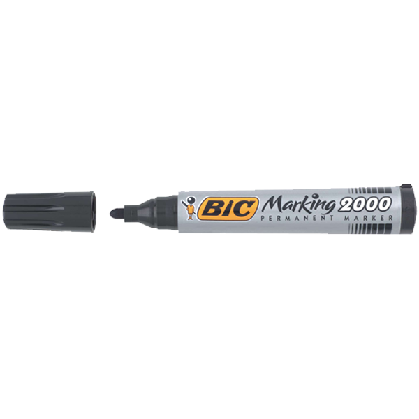 Bic Markör Permanent 1.7 MM Yuvarlak Uçlu Siyah 2000 09