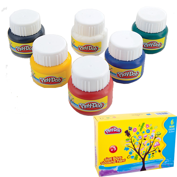 Play-Doh Guaj Boya 30 ML 6 Renk PLAY-GU001