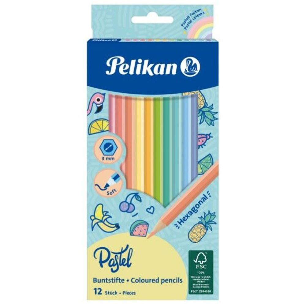 Pelikan Kuru Boya Kalemi Pastel Renkler 12 Li 701143