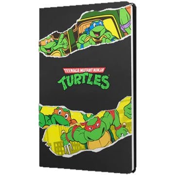 Mabbels Sert Kapak Butik Defter Ninja Turtles Siyah 80 YP 15x21 DFT-388234