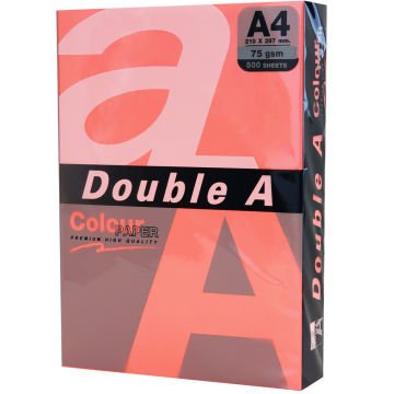 Double A Renkli Fotokopi Kağıdı  500 LÜ A4 75 GR Fosforlu Punch