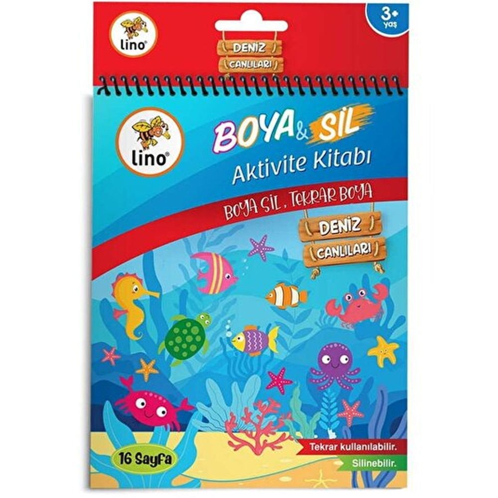 Lino Boyama Kitabı Boya & Sil Aktivite Denizaltı Silinebilir BS-1002