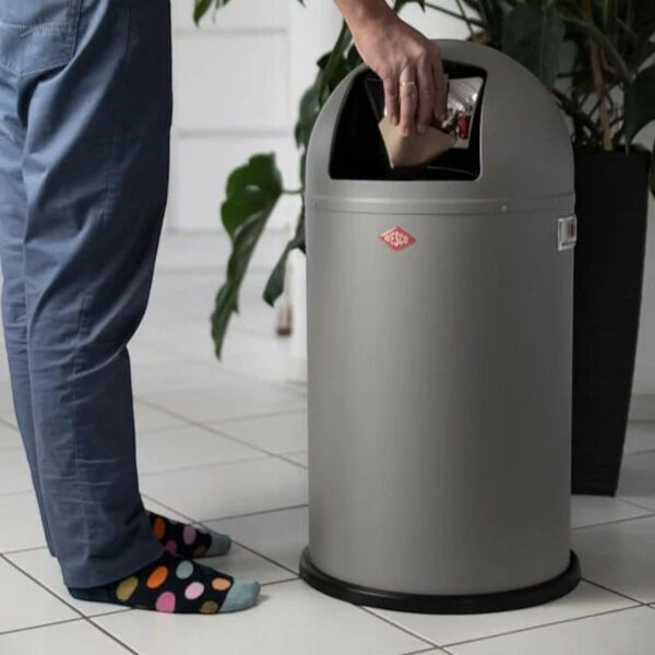 Wesco Pushboy Jr. Graphite Matt Çöp Kovası - 22 L