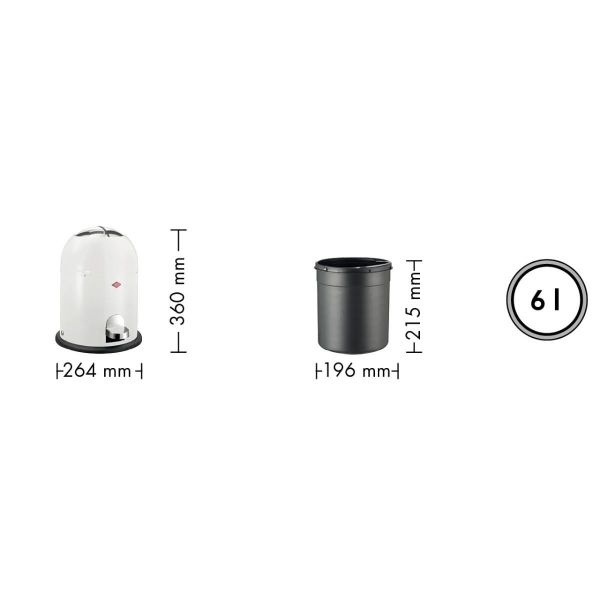 Wesco Mini Master Sand Matt Çöp Kovası - 6 L