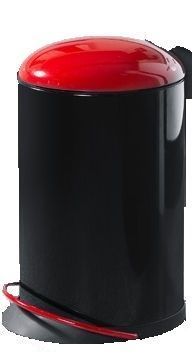 Hailo Topdesign Siyah/Kırmızı Çöp Kovası - 16 L