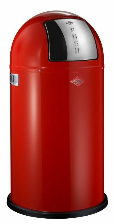 Wesco Push Boy Kırmızı Çöp Kovası - 50 L