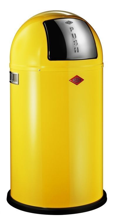 Wesco Push Boy Sarı Çöp Kovası - 50 L