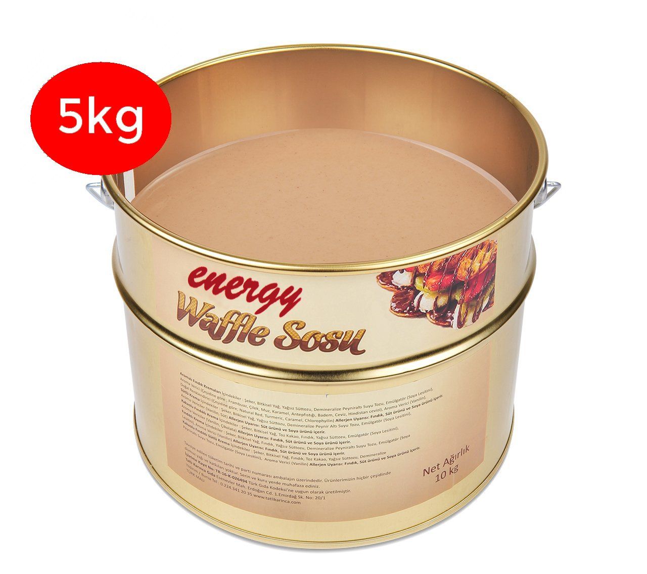 Energy Fındıklı Waffle Sosu - 5 Kg