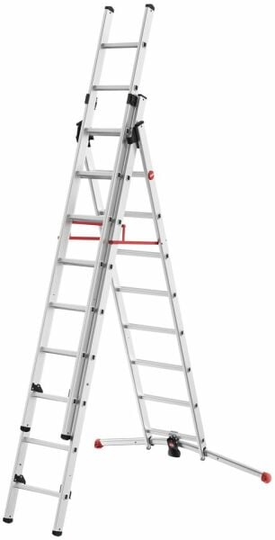 Hailo S100 Profilot 2x9 +1x8 Basamaklı Alüminyum Merdiven