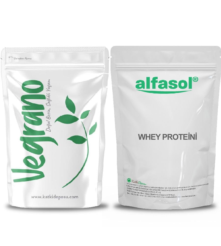 Alfasol Whey Proteini 100 g + Vegrano Soya Proteini (%70) 100 g