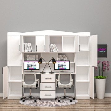 İnci Dolaplı Çalışma Masası