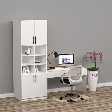 Gloss Dolaplı Çalışma Masası