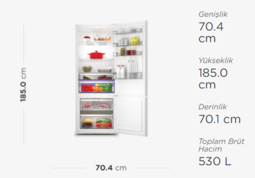 Arçelik 2530 CM No Frost Buzdolabı