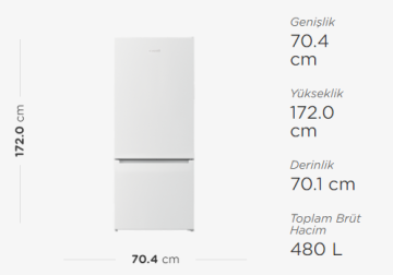 Arçelik 2480 CM Beyaz No Frost Buzdolabı