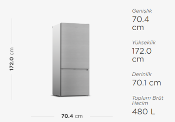 Arçelik 2480 CMI No Frost İnoks Buzdolabı