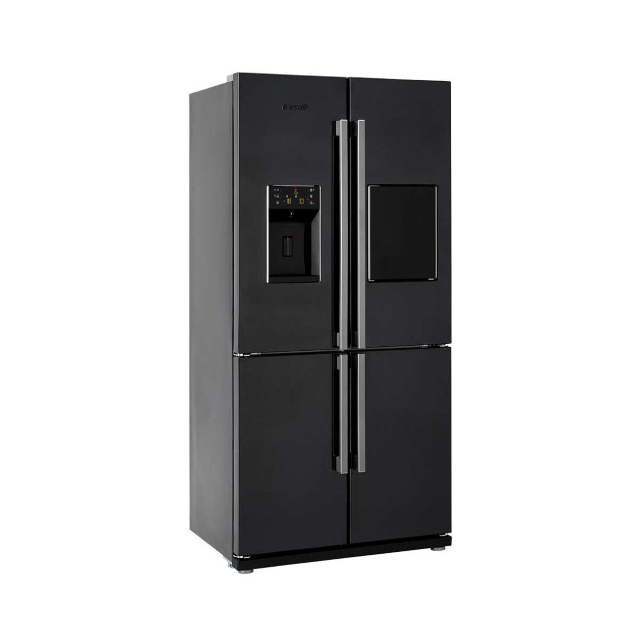 Arçelik 8850 SBS NY A+ 605 Lt Siyah NoFrost Gardırop Tipi Buzdolabı