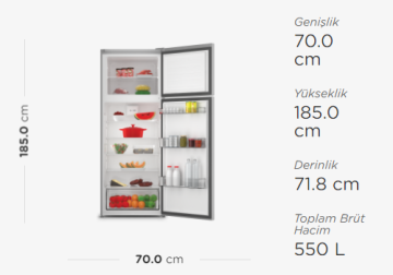 Arçelik 4264 EY A+ 550 Lt Statik Buzdolabı