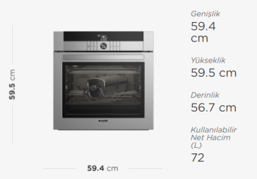 Arçelik 9651 SYFI Gurme Fritto Plus Ankastre Fırın