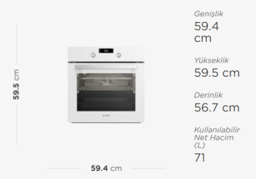 Arçelik 9546 Cdb Beyaz Ankastre Fırın