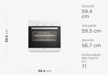 Arçelik 9629 MMB Ankastre Fırın