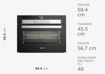 Arçelik KF 853 STI Kompakt Ankastre Fırın