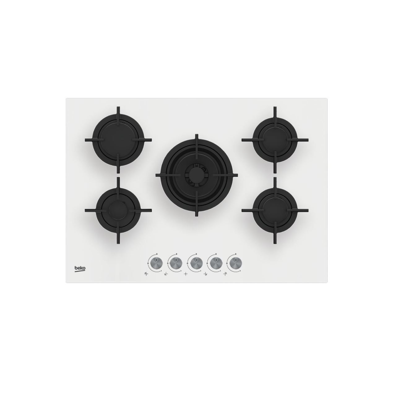Beko YOCW 75220 DB Beyaz Cam Tablalı Wok'lu  Ankastre Ocak