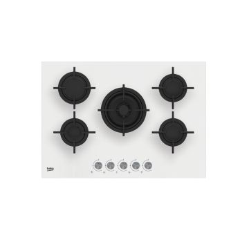Beko YOCW 75220 DB Beyaz Cam Tablalı Wok'lu  Ankastre Ocak