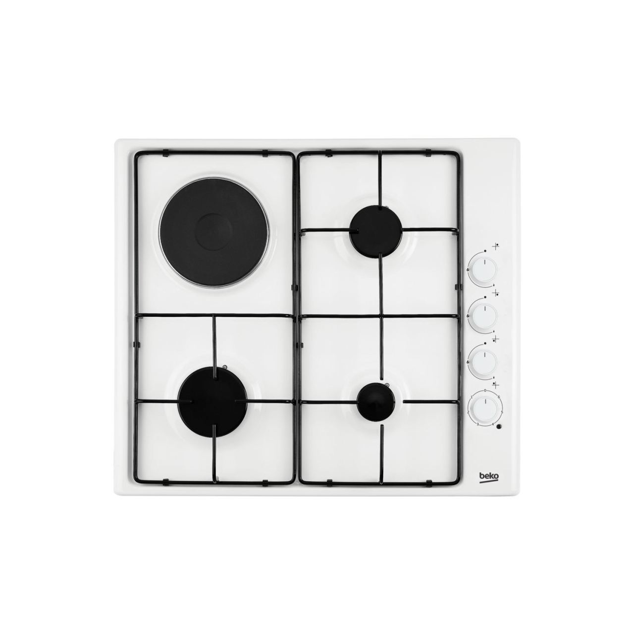Beko AOMM 64160 DB Beyaz Gazlı ve Elektrikli Ocak