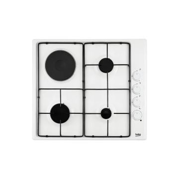 Beko AOMM 64160 DB Beyaz Gazlı ve Elektrikli Ocak
