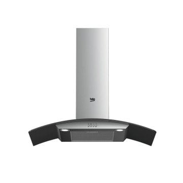 ADB 91620 I 90 CM T TIPI Cam Dekorlu Bükük İnoks Davlumbaz