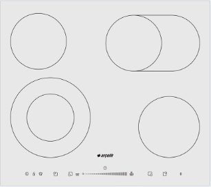 Arçelik OCD 644 TYB Beyaz Ankastre Vitroseramik Ocak