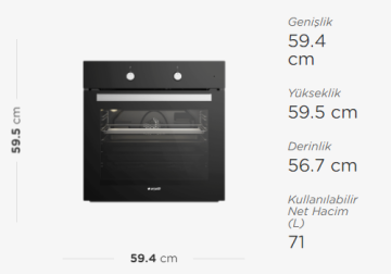 Arçelik 9621 CS Ankastre Fırın