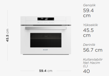 Arçelik KMF 833 W Ankastre Fırın