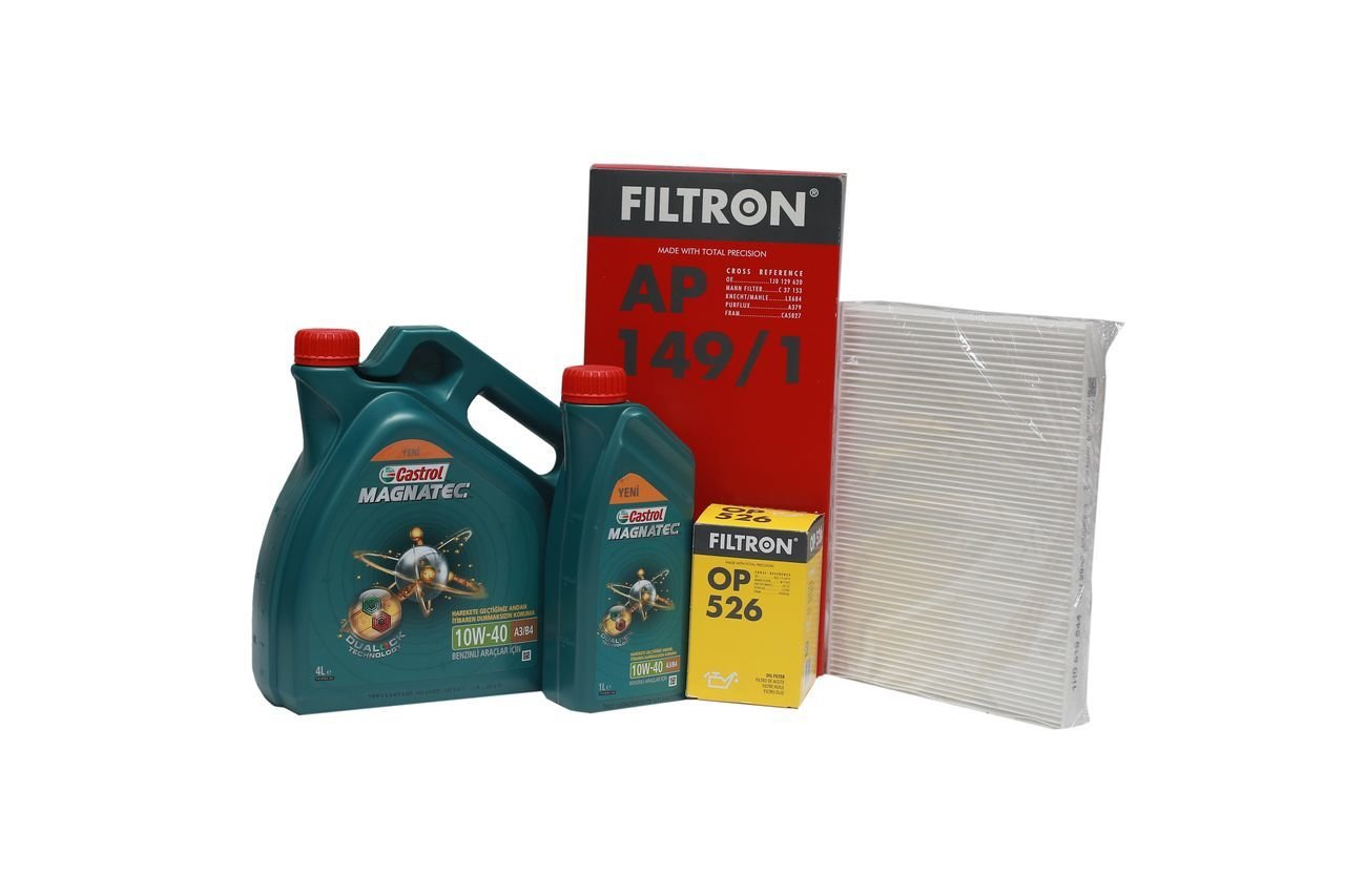 Yağ Bakım Seti (Benzin Filtresiz ; 10W40 Castrol Magnetec 5 Litre