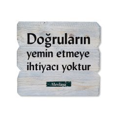 Ahşap Duvar Panosu ''Doğrular'' - Ev Dekorasyon