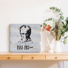 Ahşap Duvar Panosu ''Atatürk 1881 - Sonsuz'' - Ev Dekorasyon