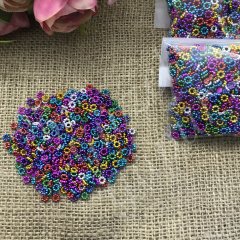 Metalize Plastik Halka Çiçek Boncuk (0.30 gr.)