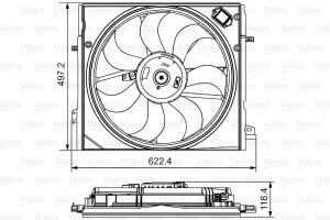 FAN MOTORU+DAVLUMBAZ KADJAR-QUASHAI II-1.5DCI-1.6D 214814EB0A*214814EB0B